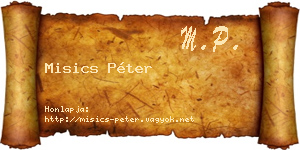 Misics Péter névjegykártya