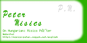 peter misics business card